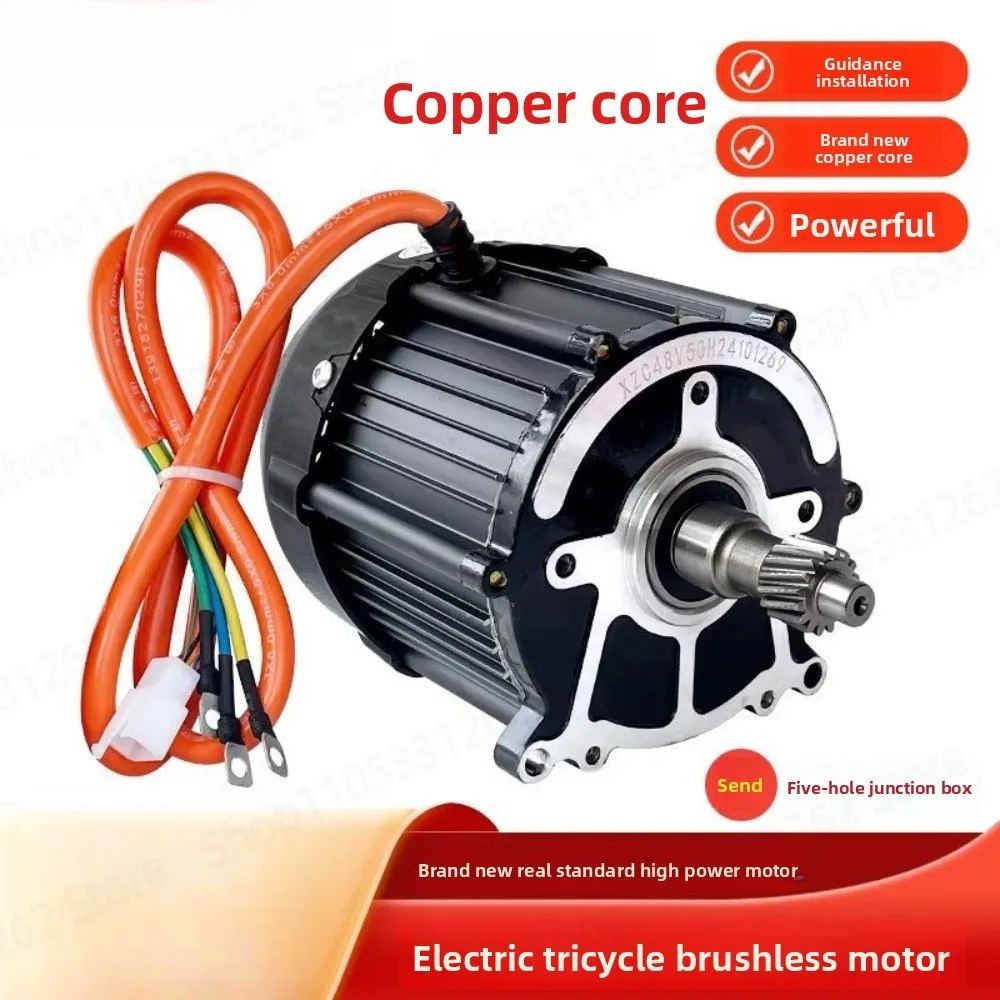 Electric Tricycle Motor 48v800w1200w Motor DC Brushless Motor 60v1000w Accessories 16 Teeth