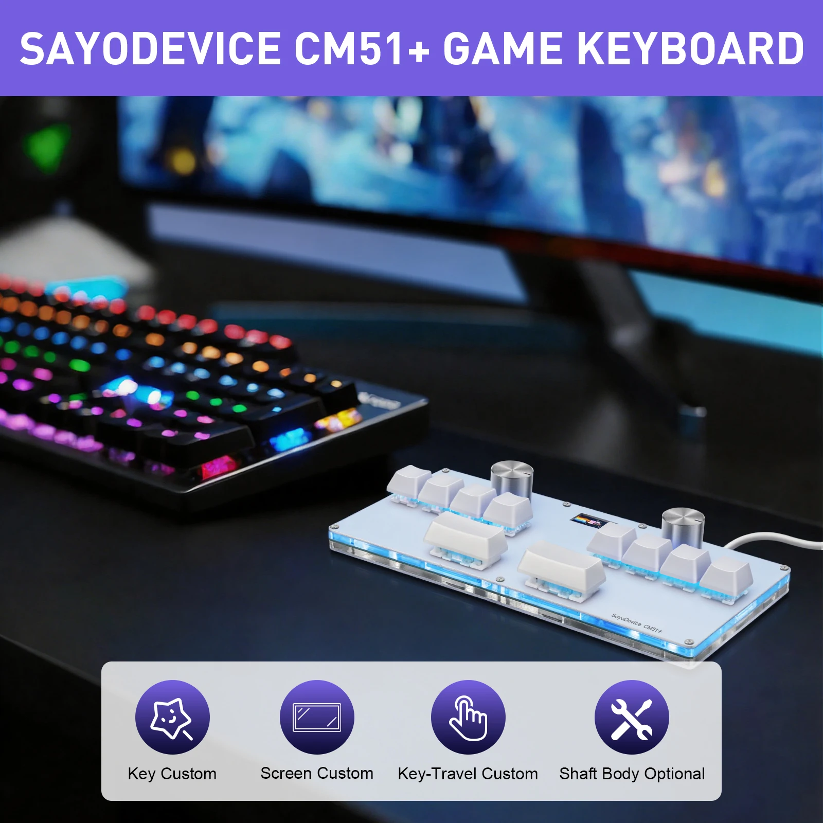 Teclado CM51 SayoDevice OSU DJ - Gaming Keyboard Magnetic Switches avaliação e preço