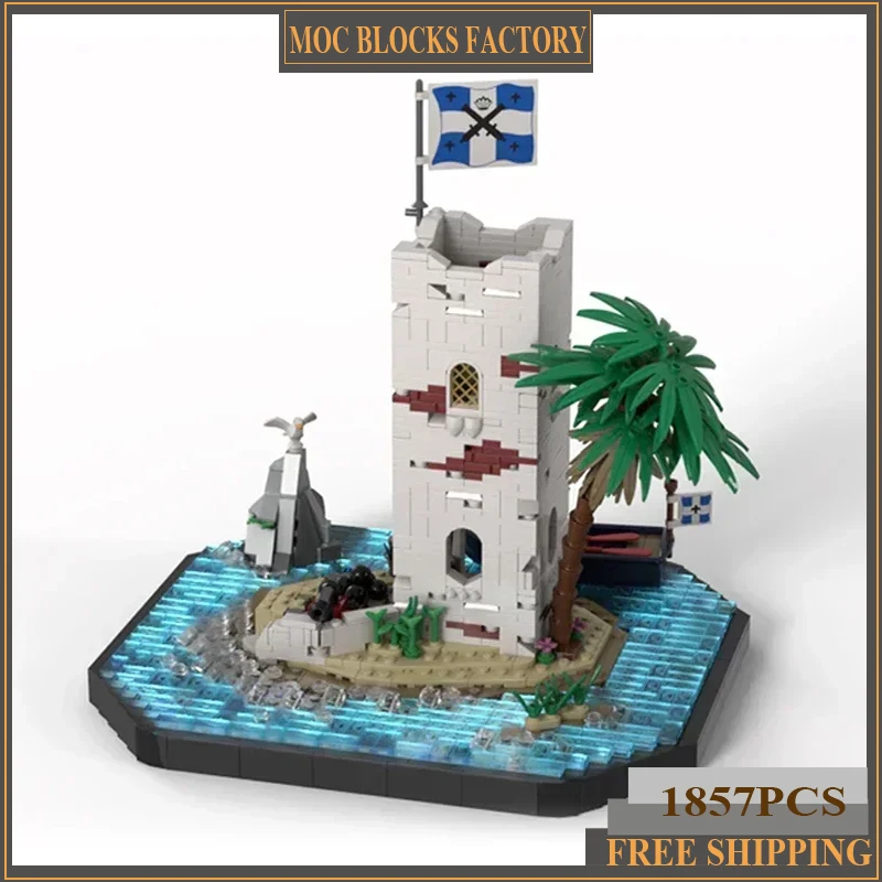 Moc Building Bricks Military Castle Model Sabre Island Remastered Technology Modular Blocks Gift Christmas Toy DIY Sets Assembly