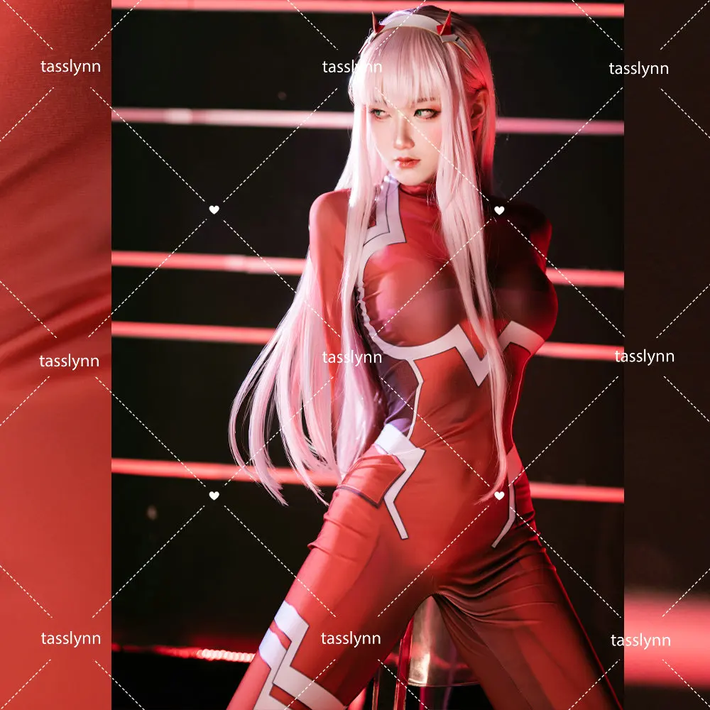 Lieveling In Het Franxx Kostuum Nul Twee Cosplay Halloween Kostuums Voor Vrouwen Sexy Zentai Spandex 02 Bodysuit