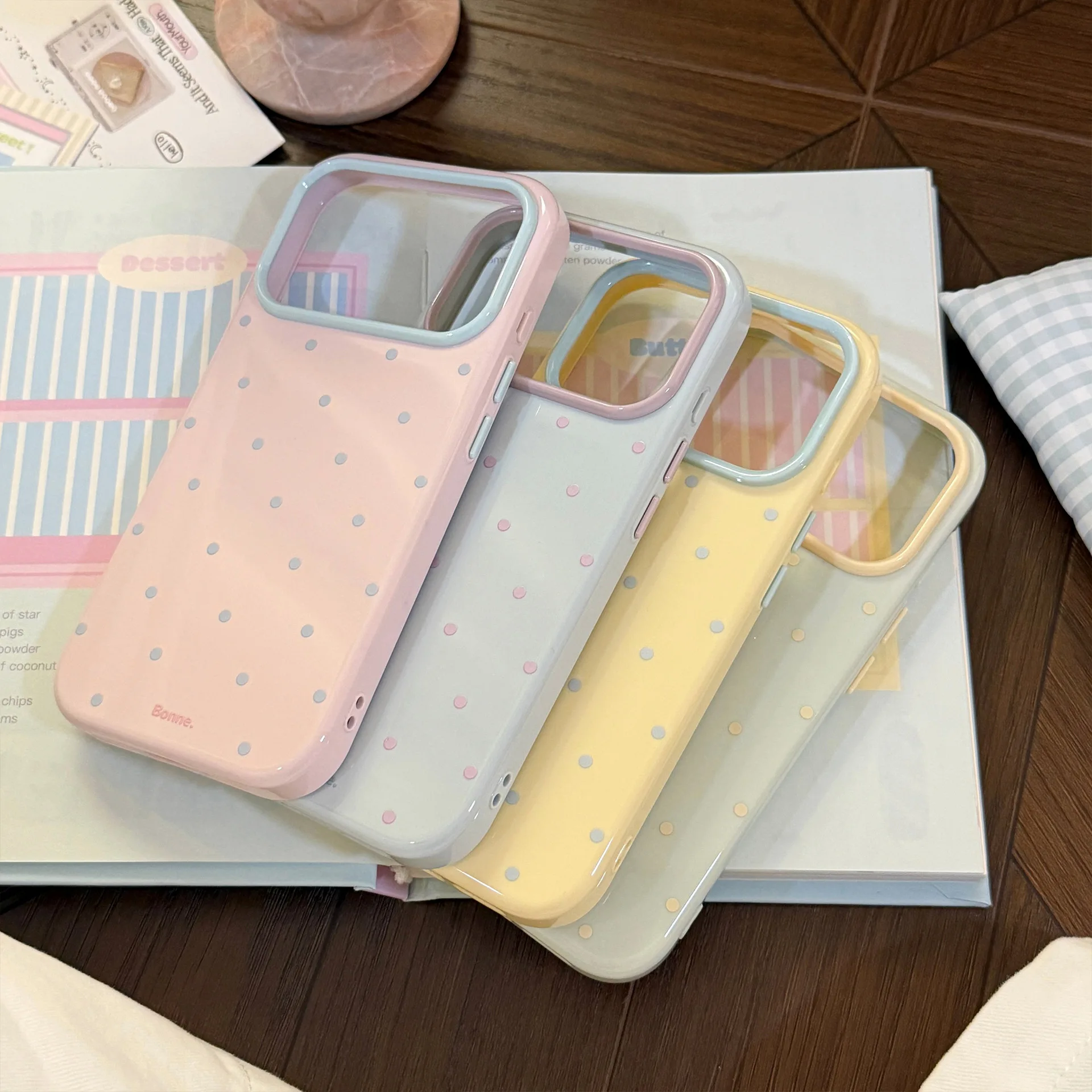 Koreanische Polka Dots INS Handyhülle für Samsung Galaxy A07 A06 A16 4G A17 S25 S26 Ultra S24 S23 Plus A55 A56 A57 A36 A37 5G Cover – Detail 9