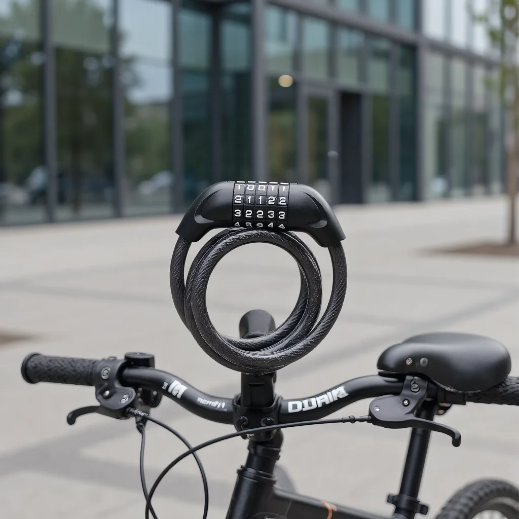 

Bicycle 5-Digit Code Cable Lock 1200mm12mm - Anti-theft Password Steel Cable Security Bike Lock*