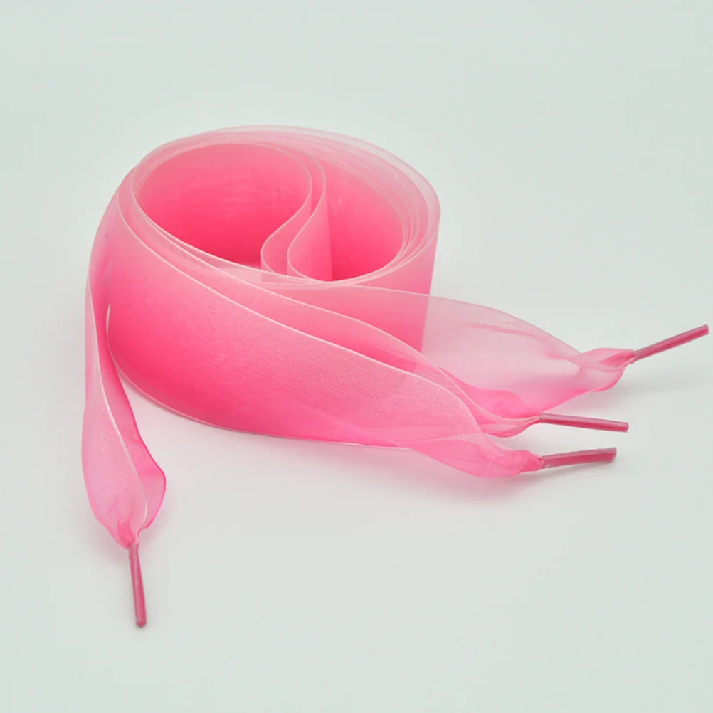 3 قطعة أربطة الحذاء الشفافة 0.8 متر واسعة الشيفون قوس قزح الأربطة الملونة للأحذية الرياضية تشغيل إكسسوارات رياضية #5