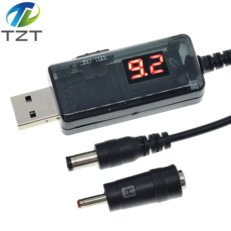 Konwerter USB Boost DC 5V do 9V 12V Kabel konwertera USB Step-up + złącze 3,5x1,35mm do zasilacza/ładowarki/konwertera zasilania