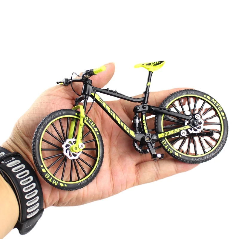 AliExpress NONE 1:10 Mini Alloy Bicycle Model Diecast Metal Finger Racing Mountain Bike Folded Cycling Ornaments Collection Toys For Children