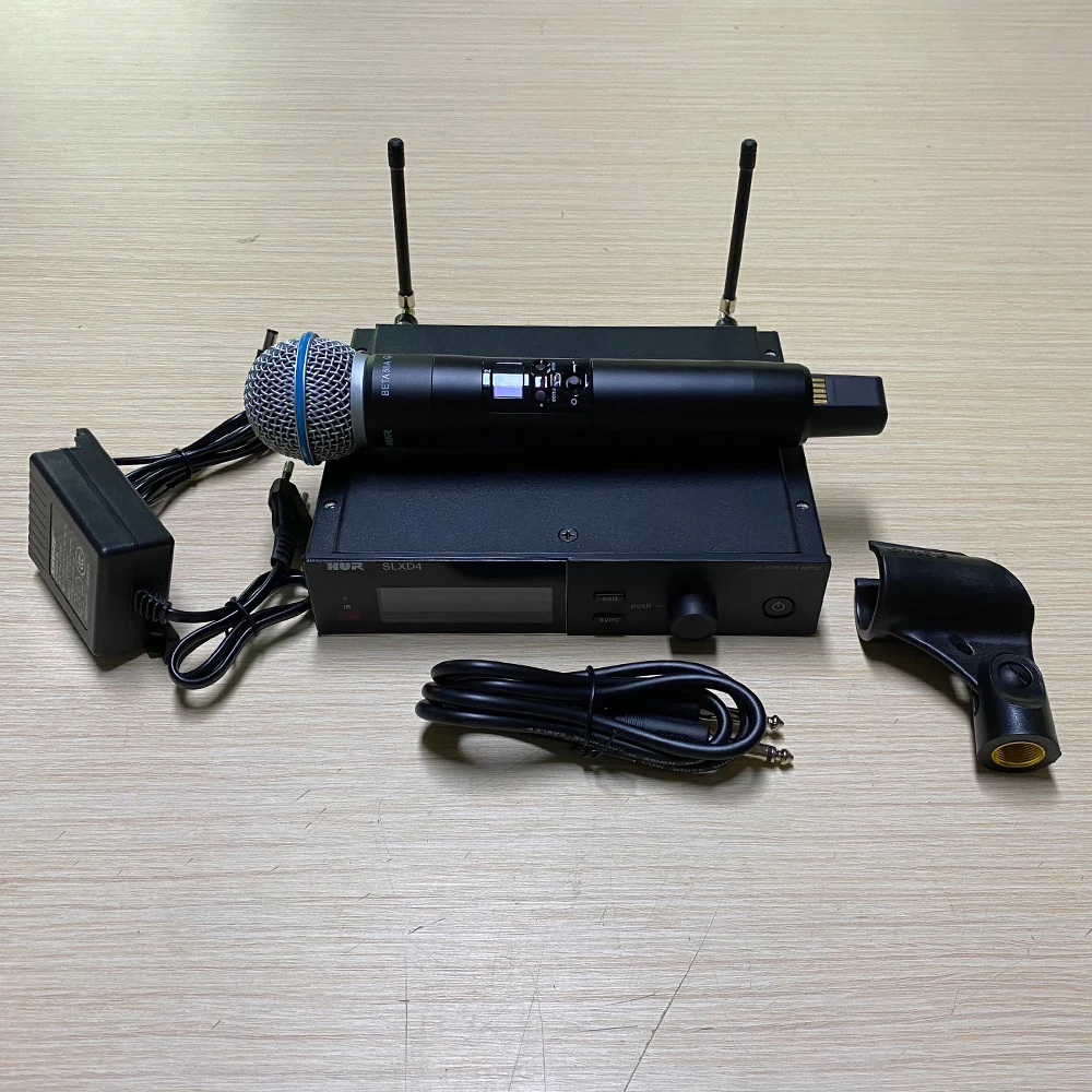 SLXD4 Wireless Microphone slxd24 System 1-channel handheld wireless mic BETA58A, Stage Performance, Long Distance, High Quality