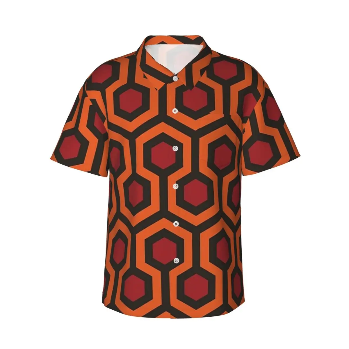 

Path To Overlook Hotel Men's Shirts Hawaiian Short Sleeve Shirt Fashion Button Tops for Summer Beach