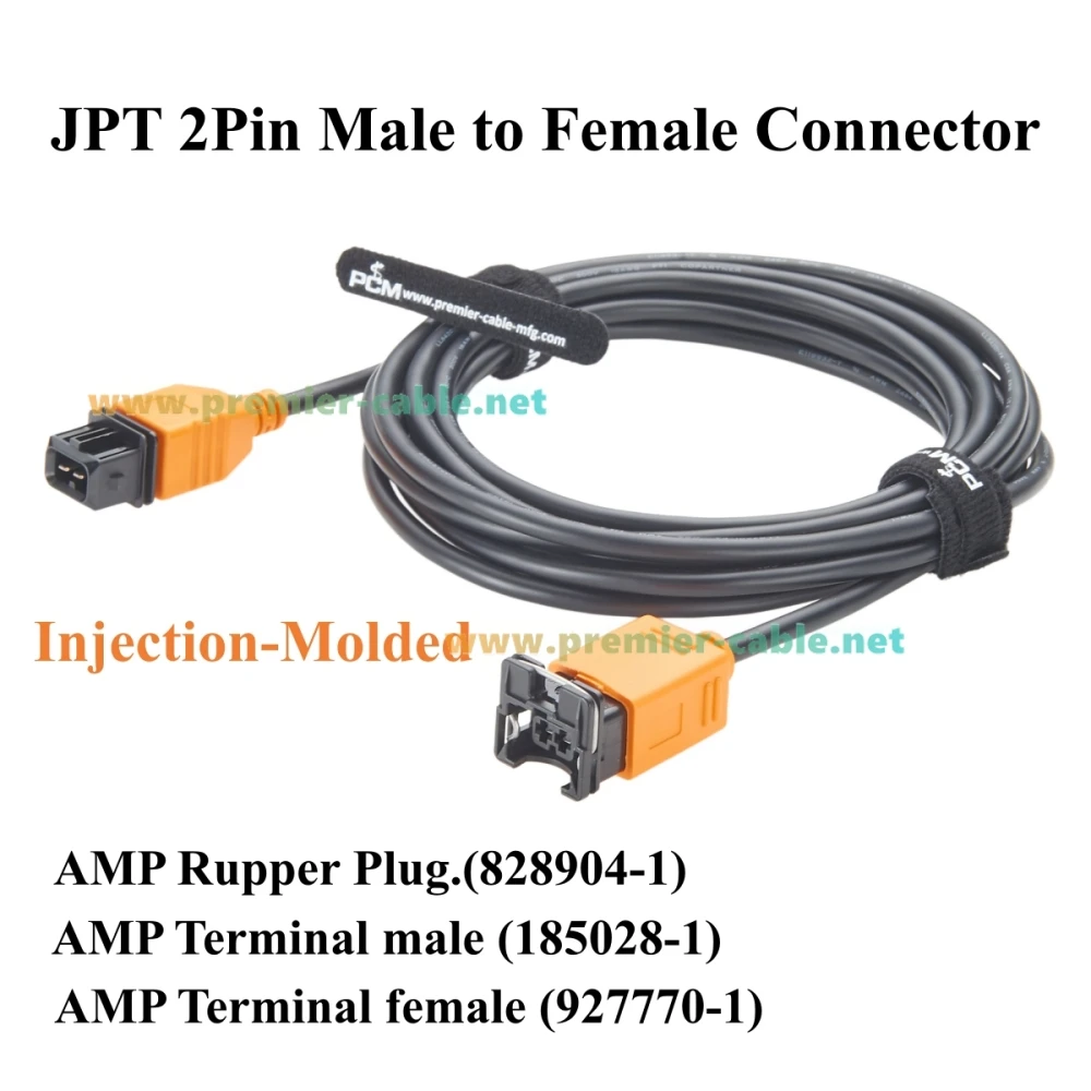 2-Pin JPT-Verlängerungskabel 106462-1 zu 282762-1 TE AMP Junior Power Timer Stecker-Buchse-Kabelbaum für Einspritzdüsen – Detail 3