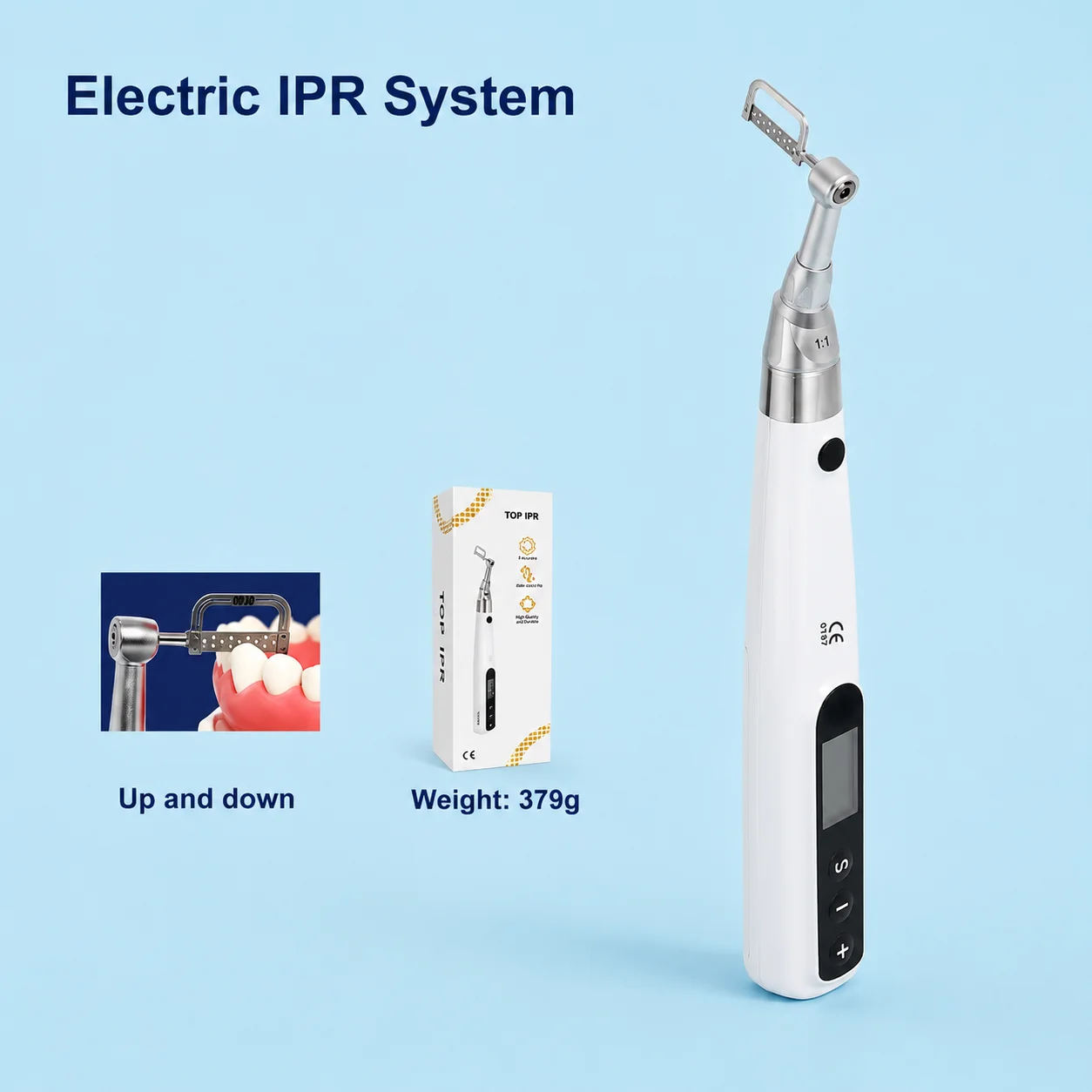 Dental IPR System Rechargeable Wireless Electric Orthodontic Motor With Contra Angle For Teeth Polishing Dental Equipment Kit