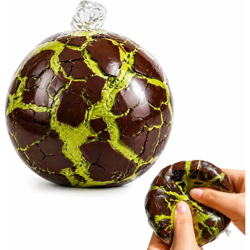 Quetsch-Stressball in Form von rissigem Wachs-Schokoladenstück, weiches, knautschbares Fidget-Spielzeug, Schreibtischspielzeug zur Stresslinderung, für Büro, Studierpause, Erwachsene