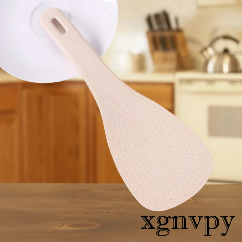 xgnvpy 1PCS Cute Wheatgrass Material Nonstick Rice Spoon Kitchen Utensil Shovel Accessory Eco Friendly Easy Clean