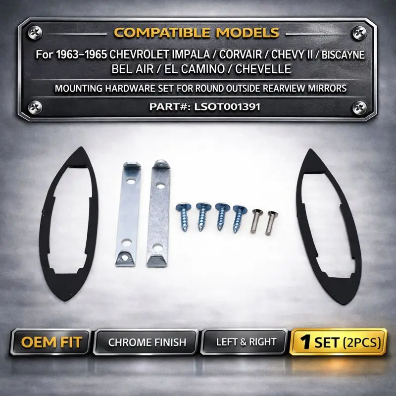 

Комплект хромированных наружных зеркал заднего вида 654394765672 для Chevrolet Impala, Chevelle, Corvair 1963-1965, левое и правое, автозапчасти