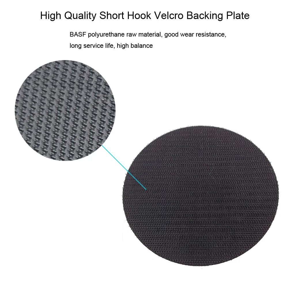 CDWTS1/2/3/5 inch Soft Edge Backing Plate for Rotary Polisher 25mm-125mm Hook & Loop Adhesive Back Plate for Buffing Pads