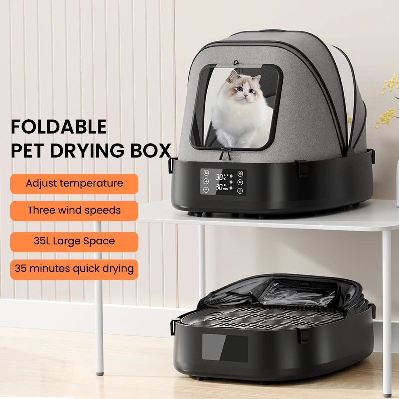

Portable Eco-Friendly Pet Dryer Box Small ABS Plastic Automatic Fast Drying Low Noise Heated Blower for Dog Cat Grooming Home