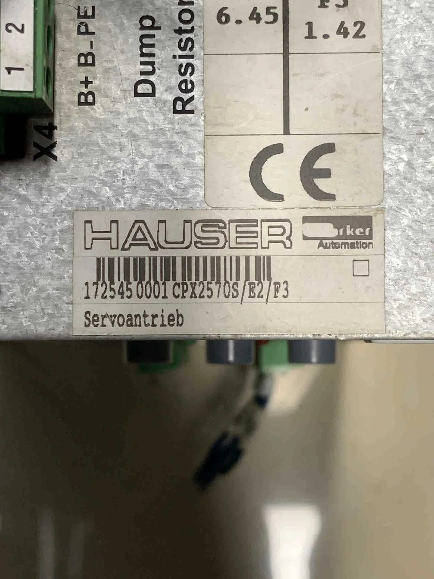 Servoaccionamiento CPX2570S/E2/F3 para Parker