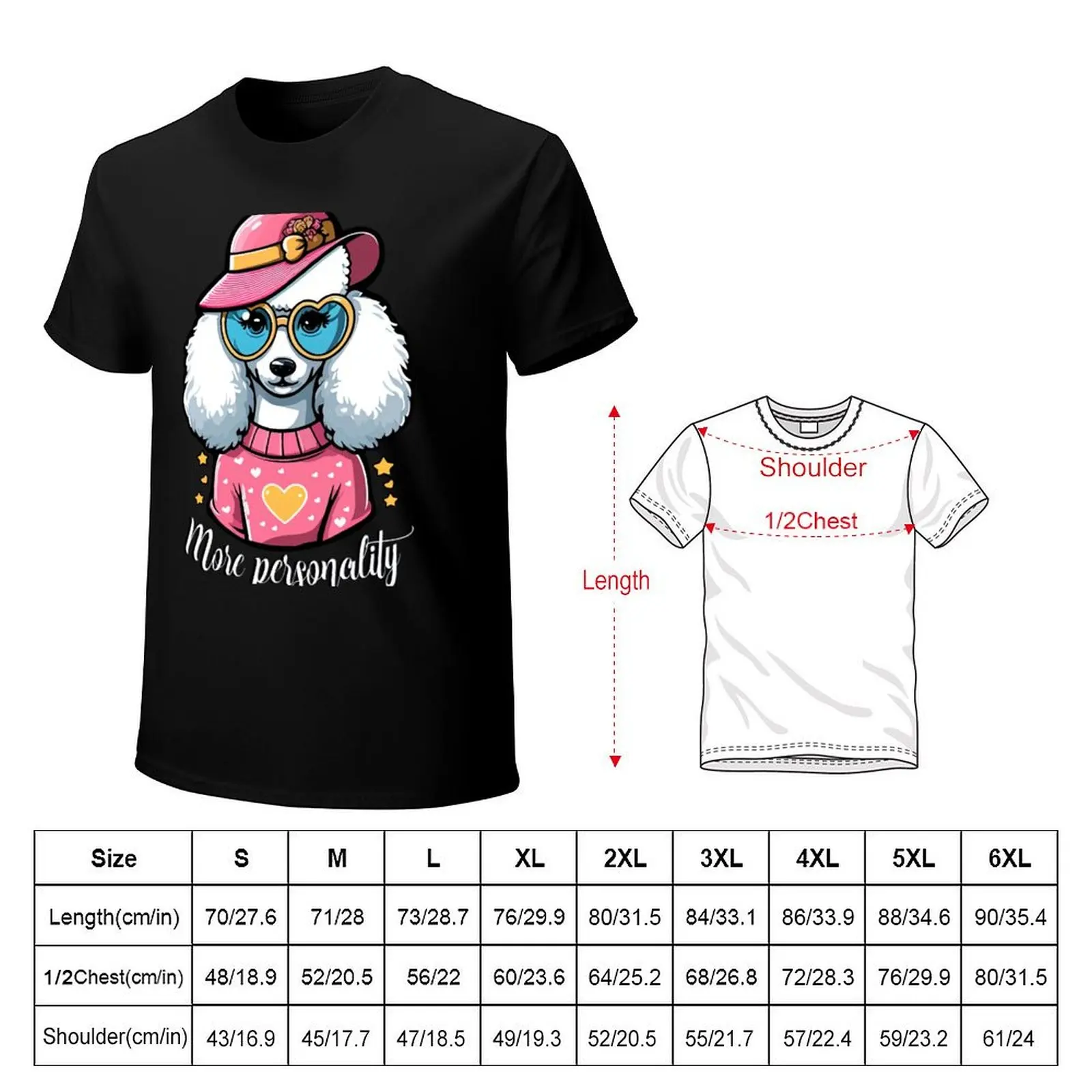 More Personality Than My Poodle's Haircut: Deal With It T-Shirt Casual Graphic Print Tee