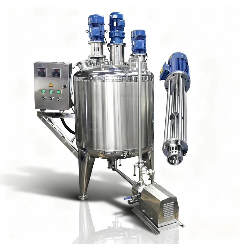 High-speed emulsifying kettle 2000L high-shear homogeneous vacuum emulsifying circulation emulsifying tank integrated machine