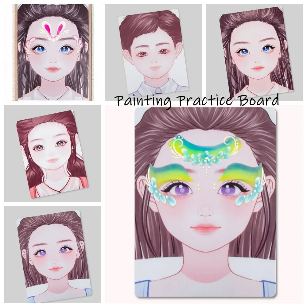 Washable Painting Exercise Template Makeup Paint Template Tool Reusable Painting Practice Board Portable Easy to Clean