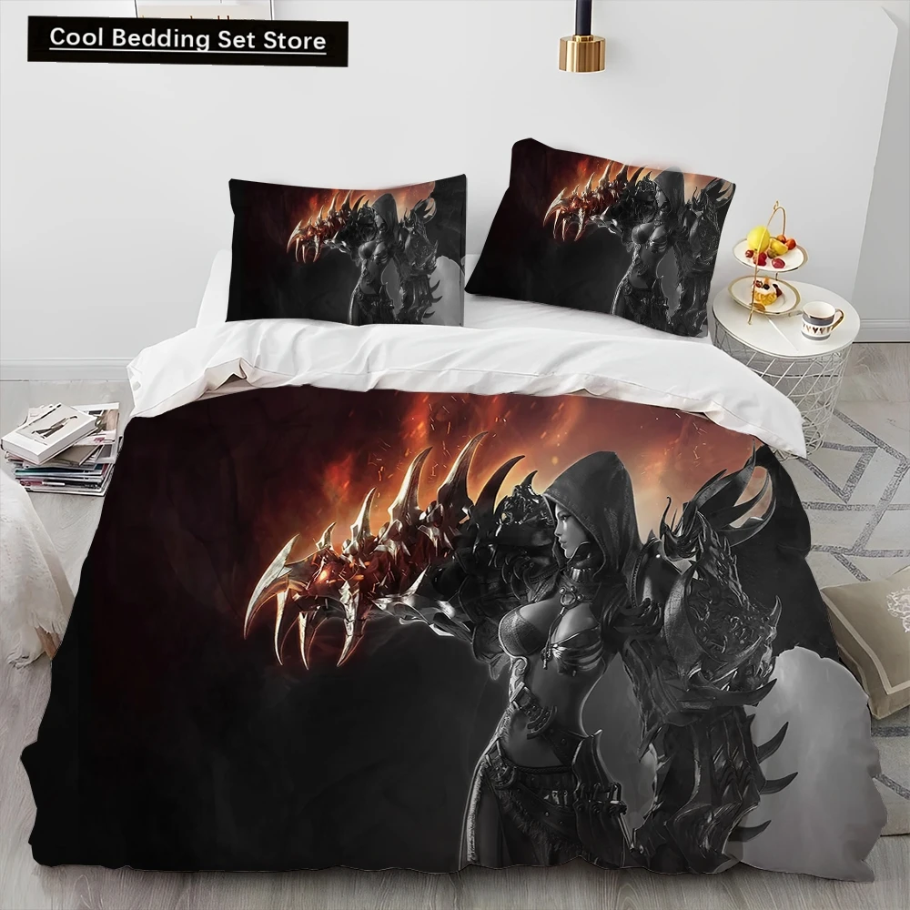 

3D Lost ARK Game Gamer Cartoon Comforter Bedding Set,Duvet Cover Bed Set Quilt Cover Pillowcase,king Queen Size Bedding Set Kids