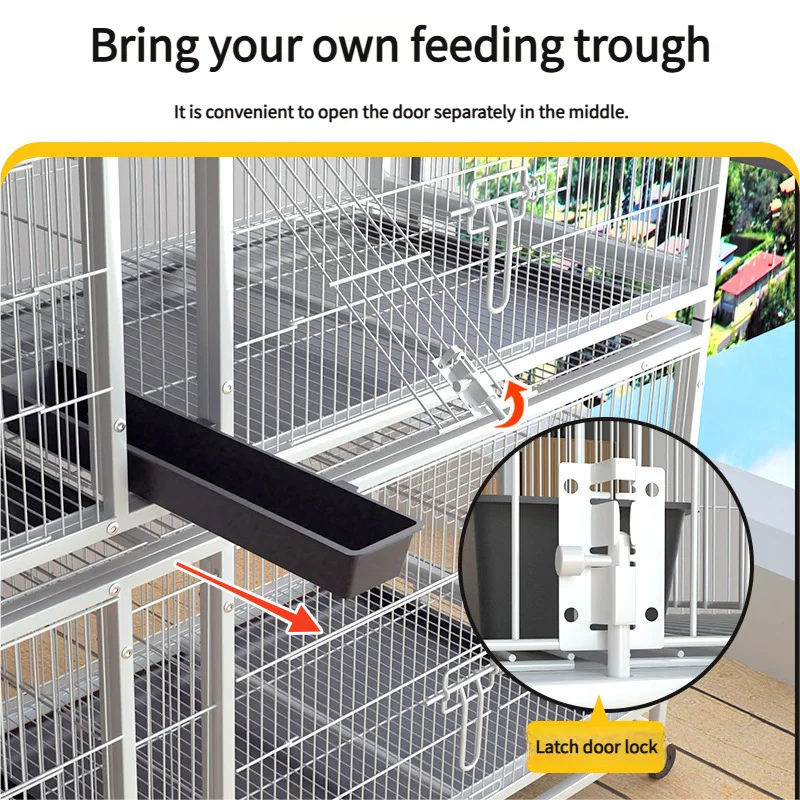 Custom High-Quality Bird Cage Carbon Steel Anti-Fall Wear-Resistant Fits Long-Term Family Raising Of Various Pet Birds