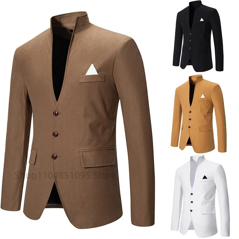 

New Style Solid Blazer for Men Fashion Wedding Jacket Smart Casual Business Best Man Suit Jacket Formal Only One Coat for Party