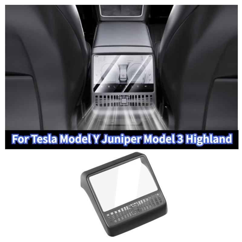 

For Tesla Model 3 Y Highland Juniper Rear Center Console Air Vent Cover Dust Cover Screen Tempered Film Integrated Accessories