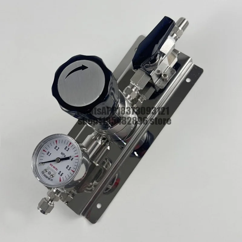 316L single gauge pressure reducer stainless steel two end point pressure reducing valve nitrogen argon hydrogen oxygen panel