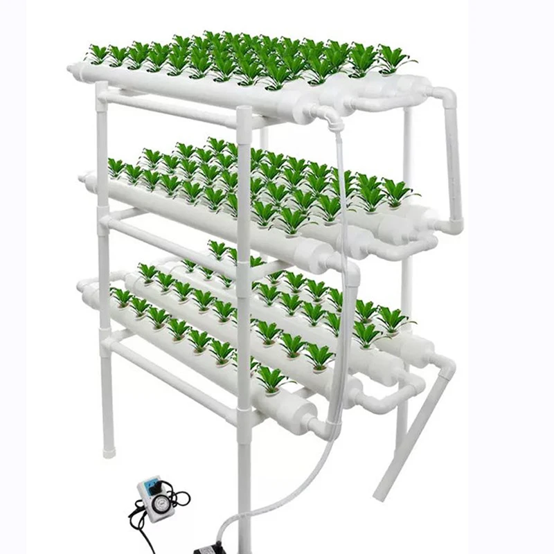 Garden Soilless Culture Equipment Hydroponic System Growth Kitsfamily Balcony Pipe Type Vegetable Planter UPVC Flower Stand