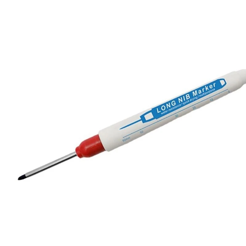 

652F Multi-purpose Marker Pen Deep Hole Marker Pen Long Markers Black Blue Red for Bathroom Woodworking Rock Painting