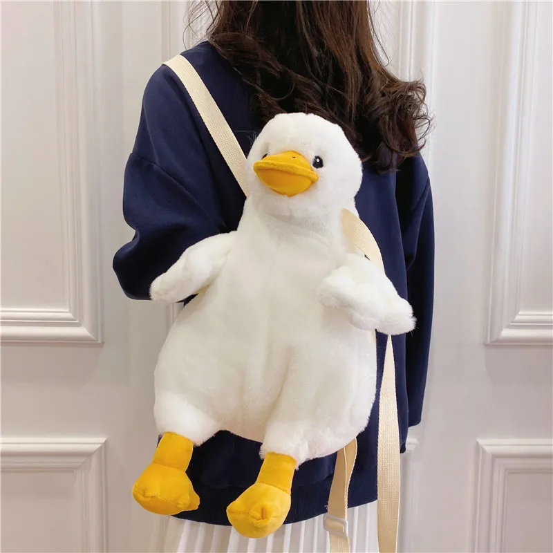 Anime Plush Backpack Kawaii Rabbit And Duck Plush Doll Toy Soft Purse Cosplay Pochita Pillow Bag Birthday Gift For Kids 2023 New