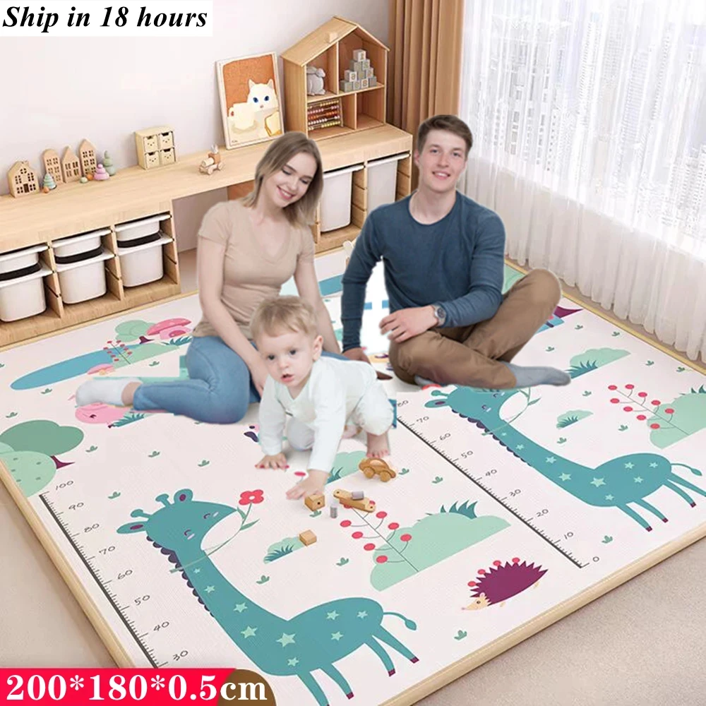 

Play Mat for Children Large Size Safety Mat 1cm EPE Environmentally Friendly Thicken Baby Crawling Play Mats Folding Mat Carpets