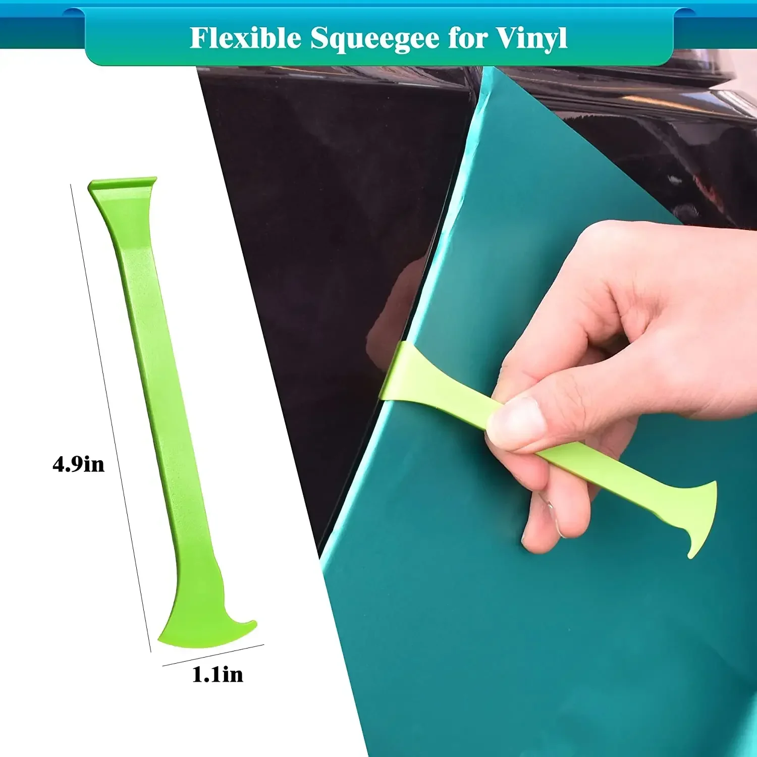 NEW 3Pcs Vinyl Car Wrap Tool Micro Stick Squeegee Window Tinting Kit Corner Scraper Curves Slot Tucking Tools Gap Film Cutter