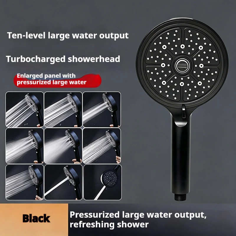 10 Modes High Pressure Shower Head, Rainfall Shower Head,Water Saving With PP Cotton Filter element,Bathroom Accessories