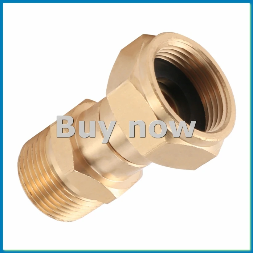 Pressure Washer Swivel Joint, Free To Hose Fitting, Anti Twist Metric M22 14Mm Connection, 3000 Psi-ABAM