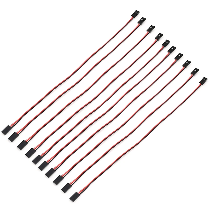 10 pz Servo cavo maschio a maschio Servo prolunga cavi RC Touch Wire 100mm 200MM 300MM 500MM per JR Futaba elicottero RC giocattolo