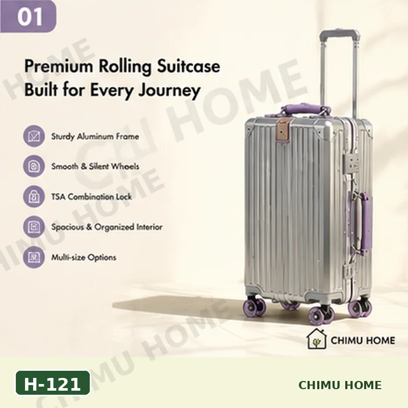 【CHIMU HOME】 🌱 20-30 Inch Aluminum Frame Luggage Wide Handle Shock Absorbing Wheels Travel Suitcase