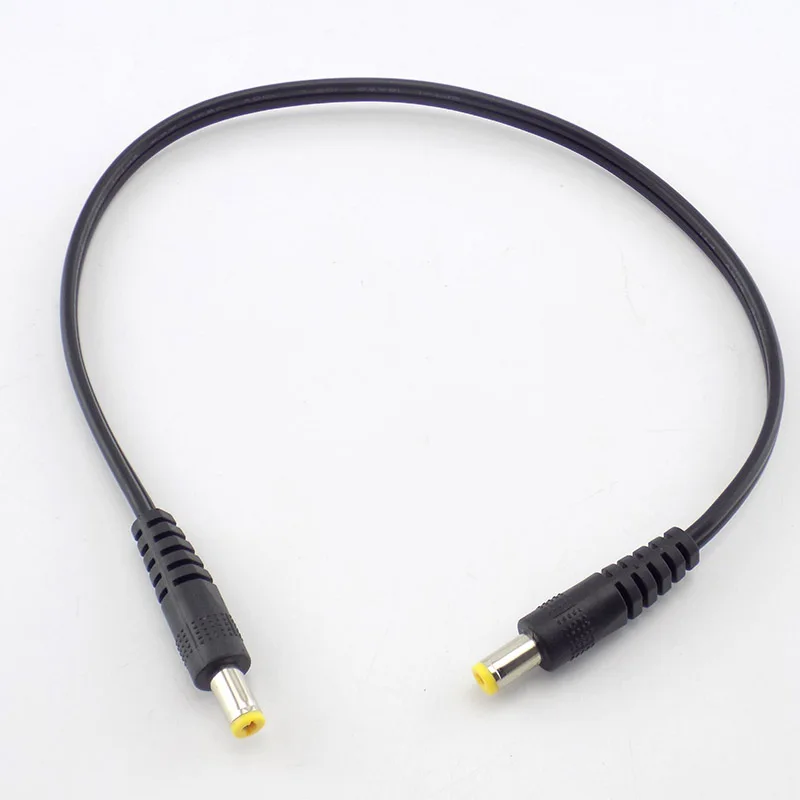 DC 5.5x2.1mm Power Adapter Plug Male To Male Extension Cords Cable 30cm For CCTV Camera Audio DVR Connector LED Strip Light C6