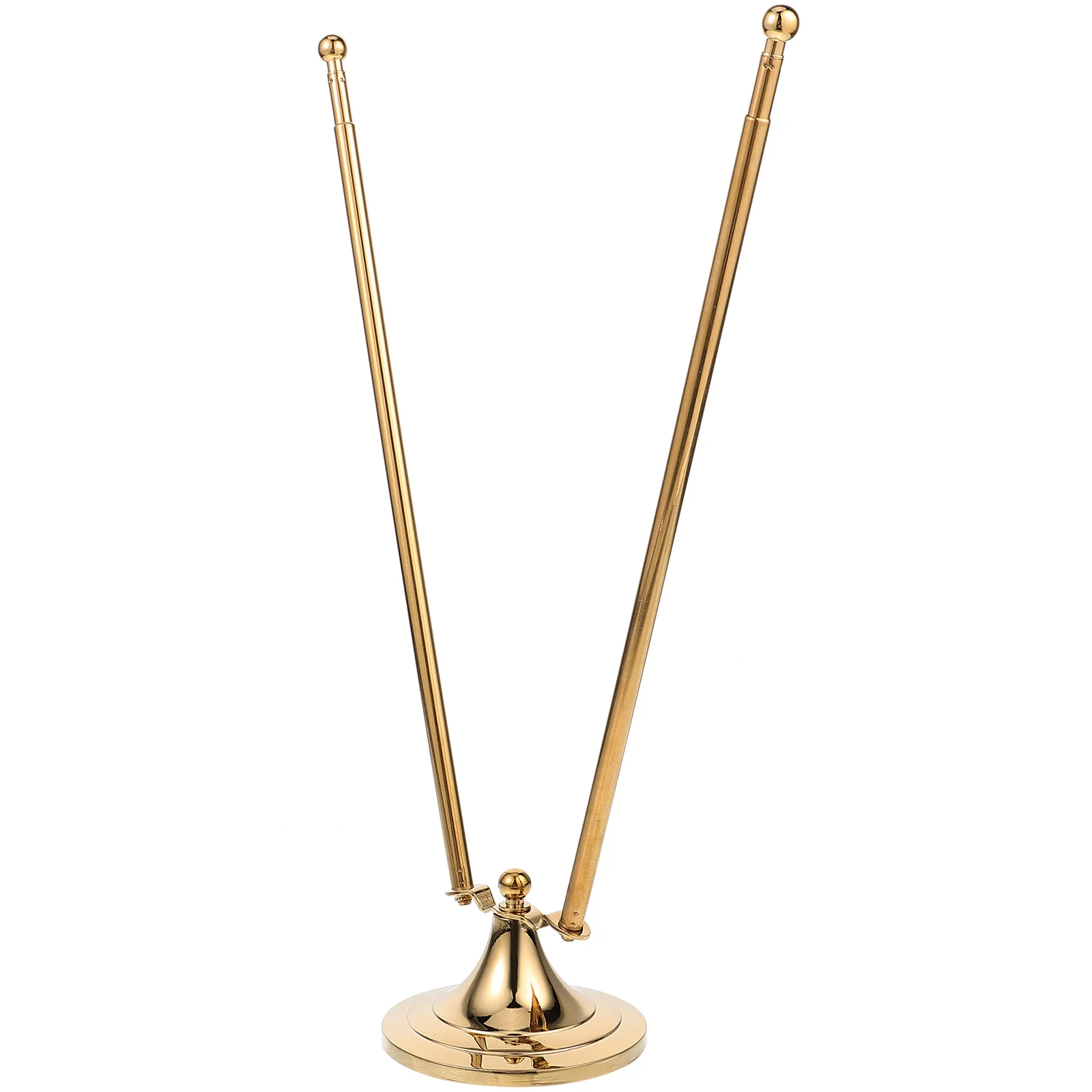 

1pcs V-shaped Telescopic Desk Flagpole Stainless Steel Small Flags Stand for Office Conference Table Banner Holder