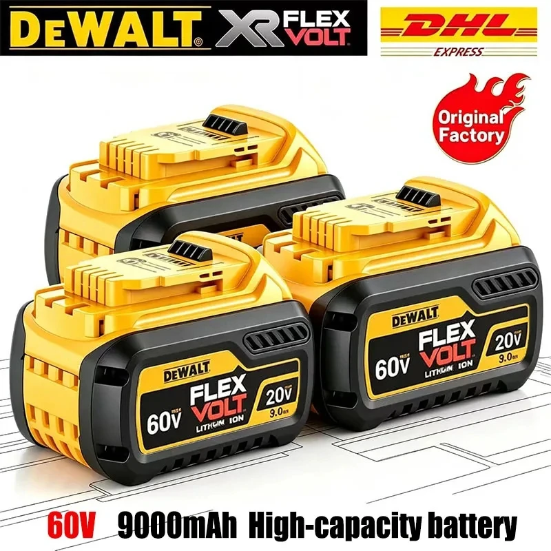 Оригинальный аккумулятор DeWALT 20В/60В 9000мАч MAX FlexVolt для DCB606 DCB205 DCB206 DCB209 DCB182 для электроинструментов, авиадоставка