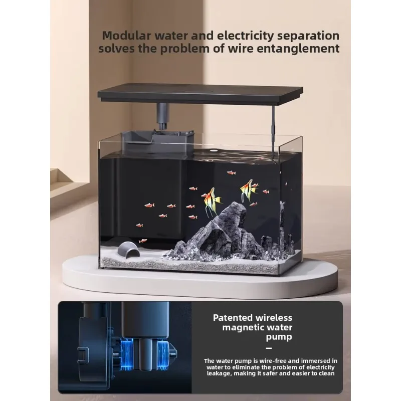 Smart Aquarium Home Use Eco-Friendly Ultra-Clear Glass Easy To Set Up for Large Fish Tanks Living Room Desktop
