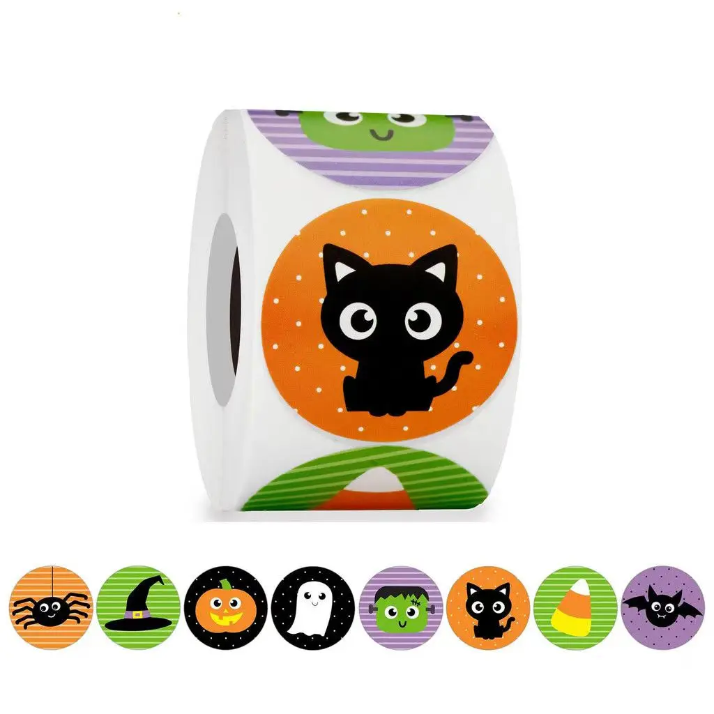 

500 pcs Halloween decorative stickers hand-decorated cartoon stickers DIY stickers holiday party scene layout props,kawaii