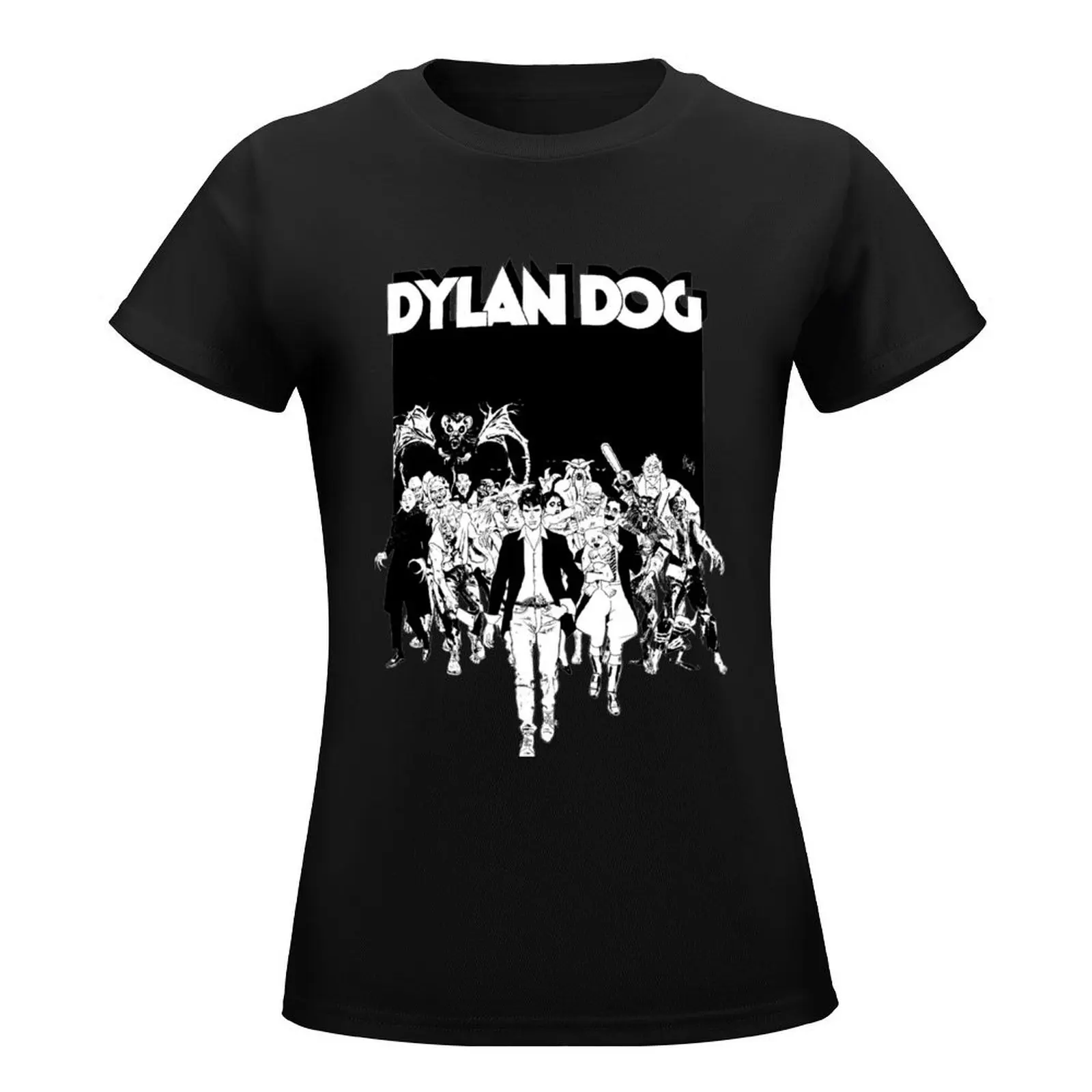 Dylan Dog T-Shirt animal print shirt for girls vintage clothes cropped t shirts for Women