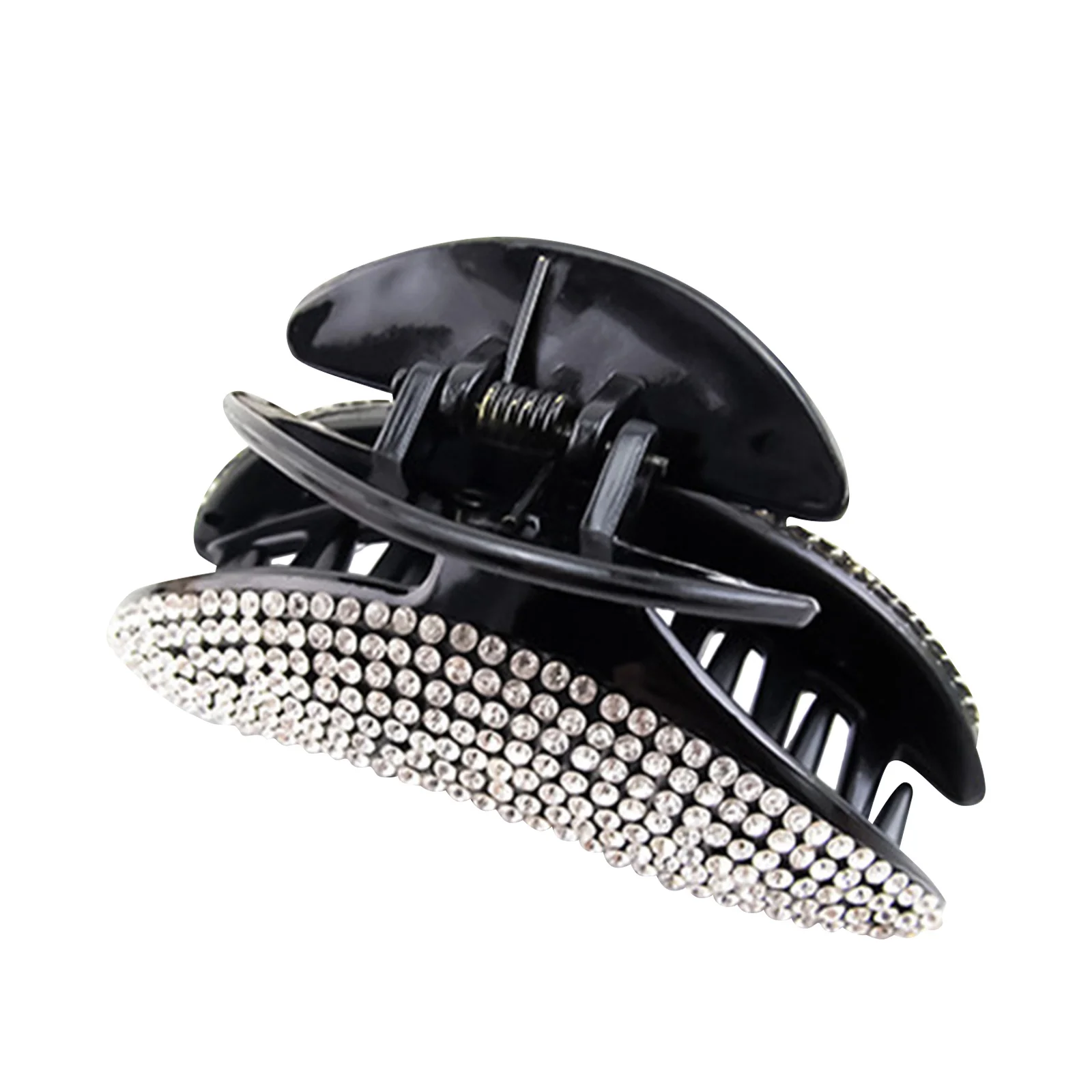 

Large Rhinestone Hair Claw Clip For Women Vintage Style Banana Jaw Hairgrip Strong Hold Updo Clamp Snap Clip Thick Hair