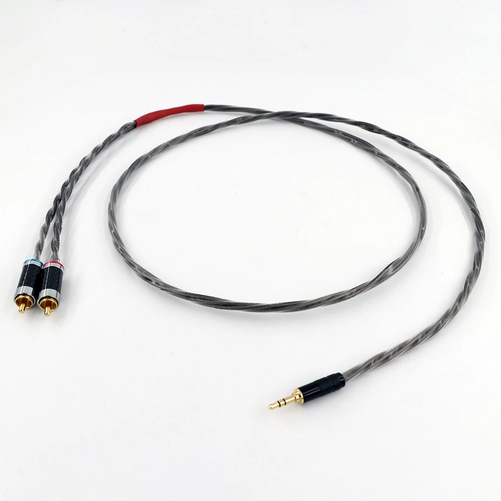 Music ribbon Odin 3.5 one point two RCA audio cable stereo power amplifier mobile phone connection to double lotus signal cable