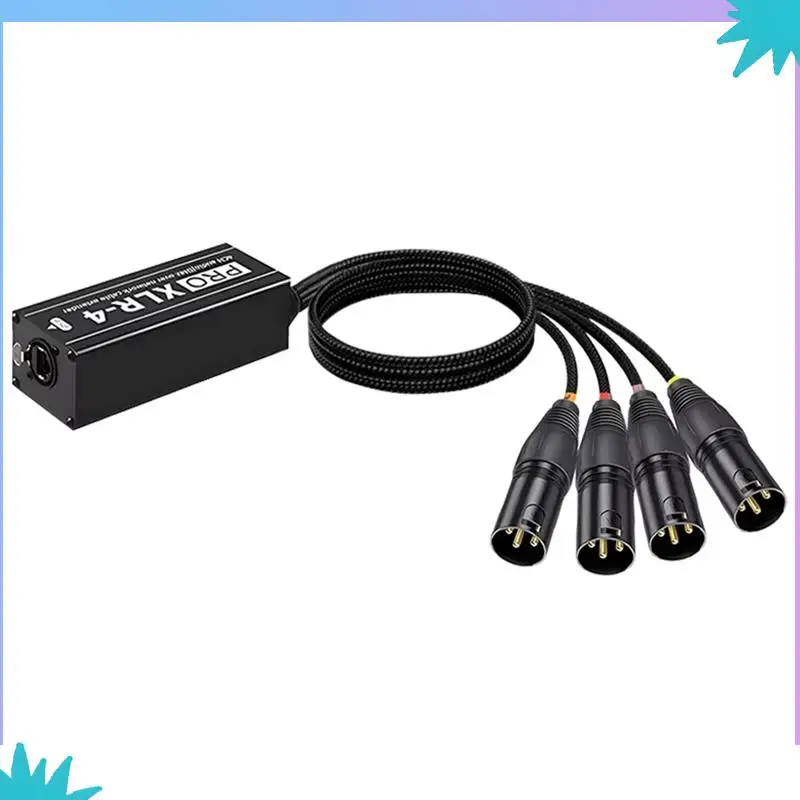 ABZW Компактный 4-канальный удлинитель аудио/DMX сетевого сигнала XLR для динамического сценического освещения и звуковой студии B