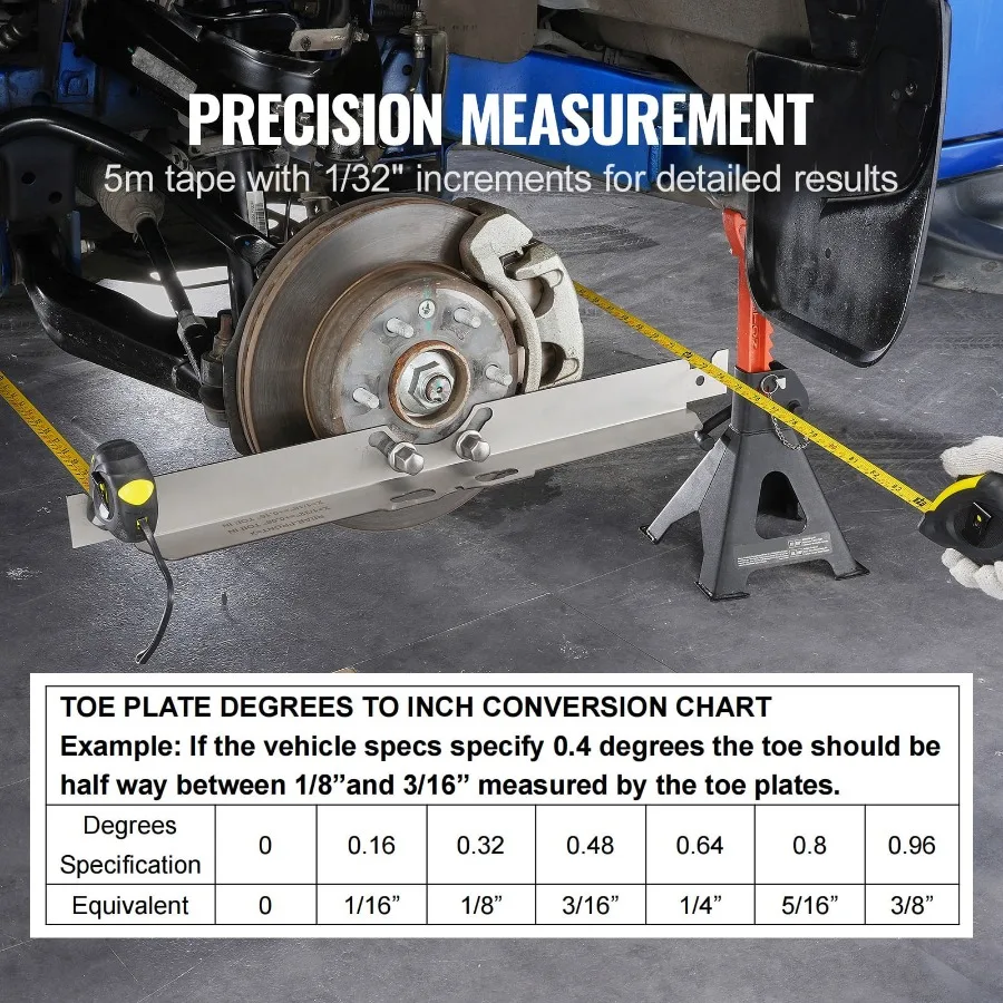 Wheel Alignment Tool 2-Pack Toe Alignment Plates Stainless Steel Alignment Plates for Accurate Toe Angle Measurement Includes 2 view 3
