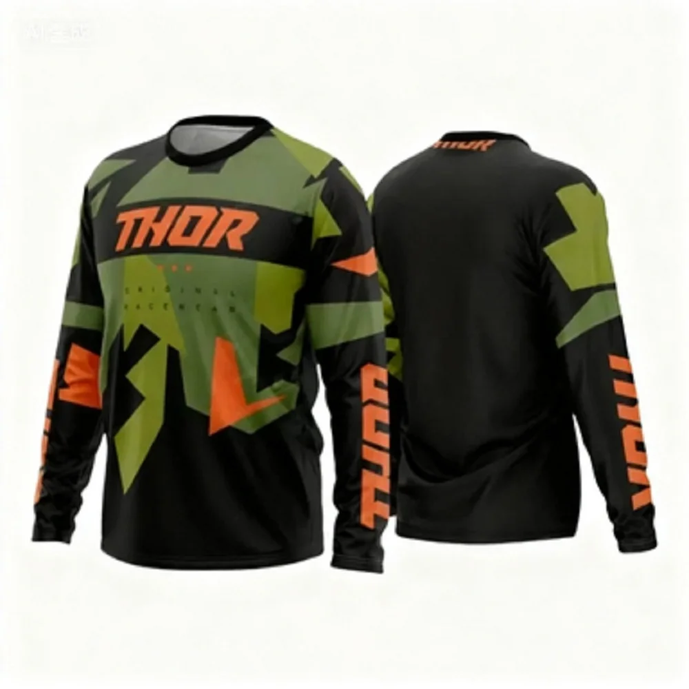 THOR Motorcycle Riding Jacket Long Sleeve Breathable Professional Racing Suit Outdoor Sports Protective Gear for Off-Road Riders