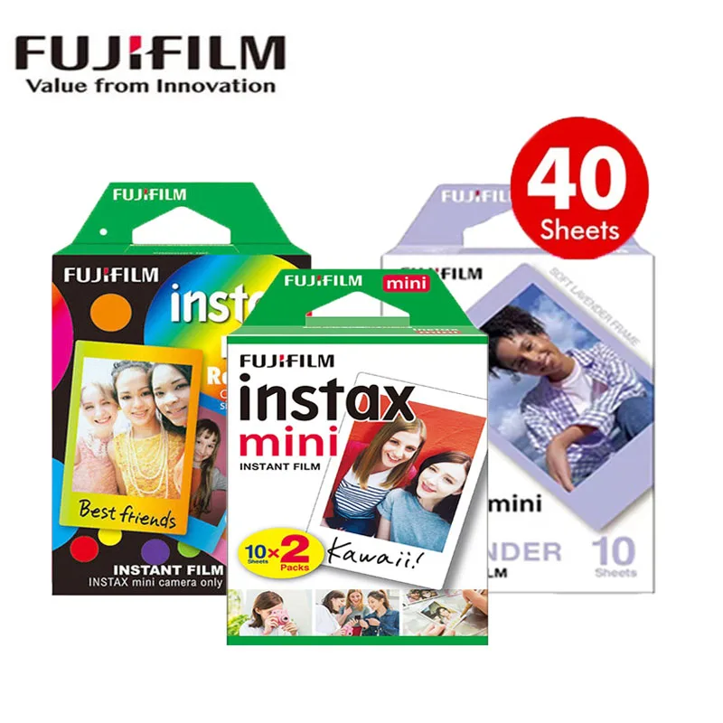 Fujifilm Rainbow Films Instax Mini Film 10-50Sheets Photo Paper For Fujifilm Instant Camera Mini 13 41 EVO 12 9 SE Link+ Printer view 2