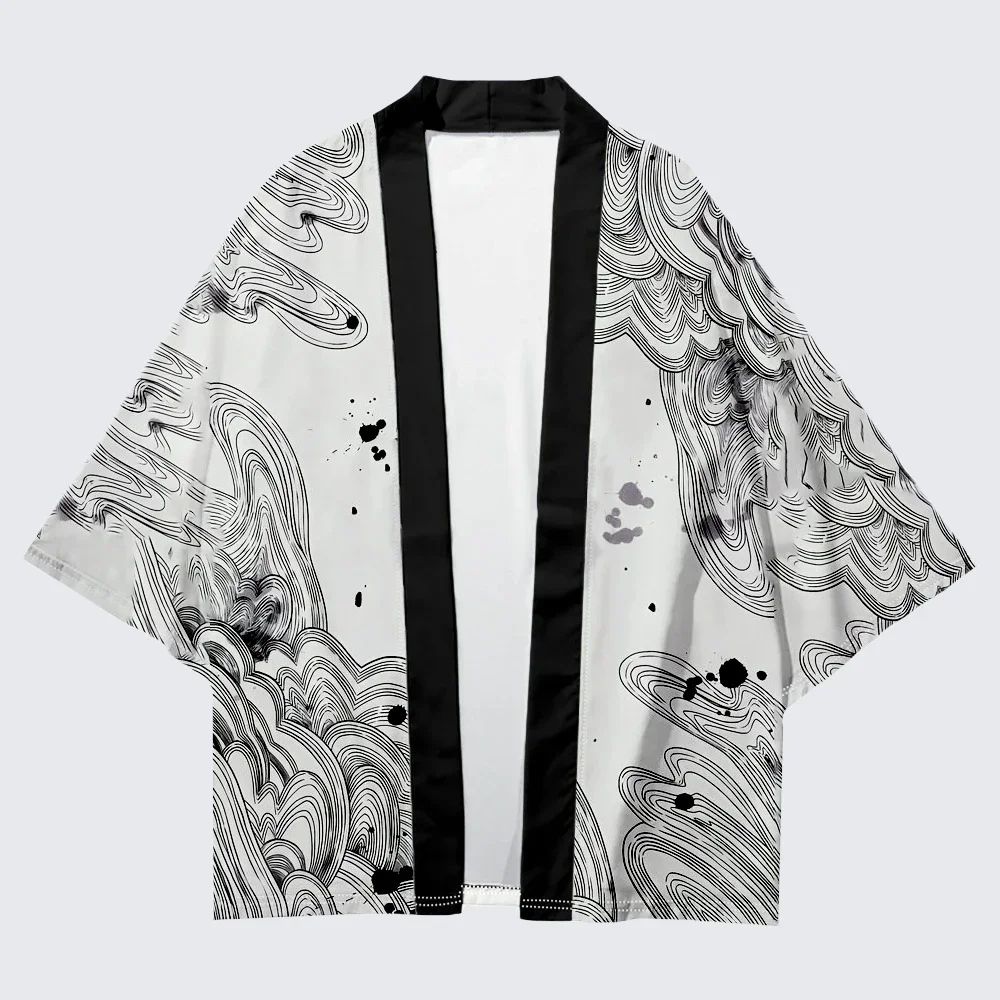 Japanese Devil Graphic Tradition Women Kimono Japan Streetwear Loose Men's Cardigan Outdoor Casual Harajuku Style Cosplay Haori