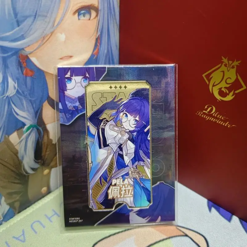 Anime Goddess Story Rare NCP Metal Refraction Game Cards March 7th Pelageya Hook Toys for boys Collectible Card Birthday Present